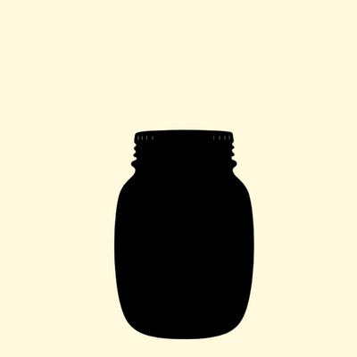 Beef tallow jar with expanded white background